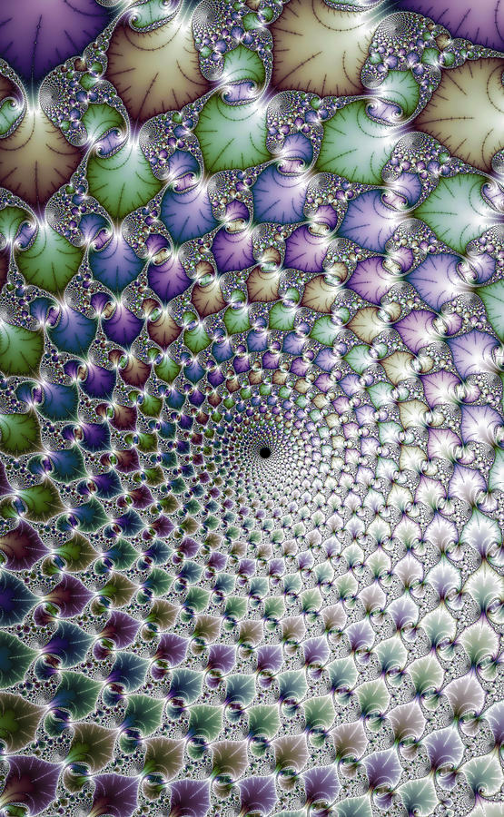 Abstract Digital Art - Hypnotising colorful vortex spiral by Matthias Hauser