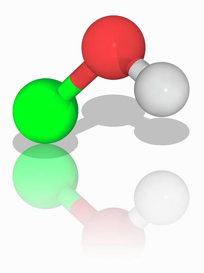 Hypochlorous Acid Chemical Compound Molecule Photograph by Laguna ...