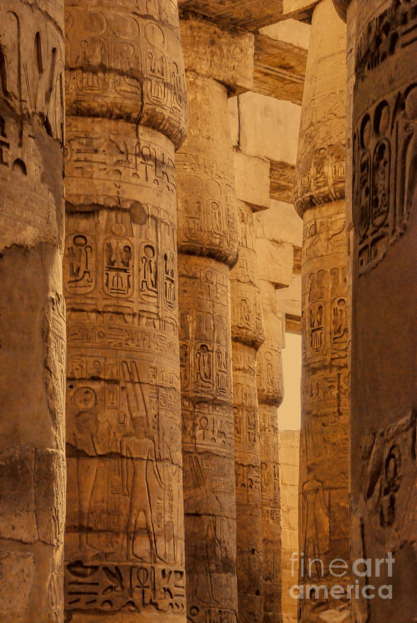 Hypostyle Karnak Photograph by Nigel Fletcher-Jones