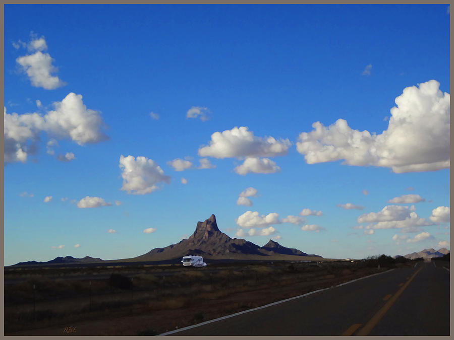 Desert Digital Art - I-10 at Picacho Peak by Rick Lloyd