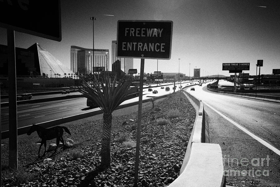 I 15 Interstate Freeway Road Entrance Las Vegas Nevada Usa Photograph