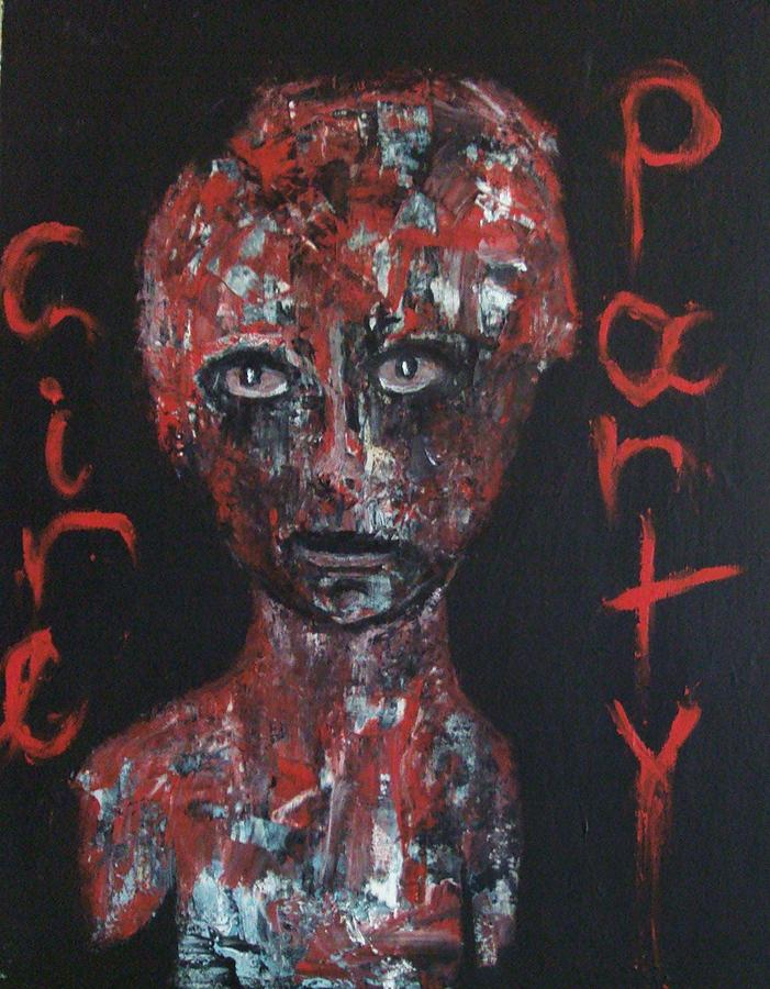 I am a party  girl Painting by Katerina Apostolakou