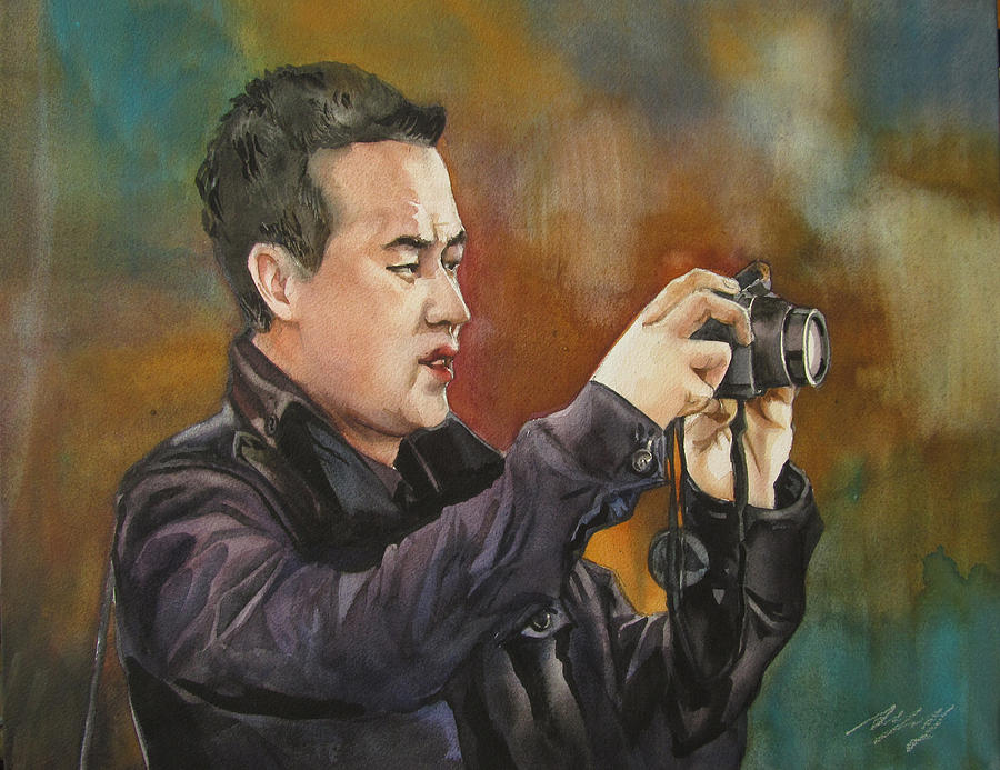 I am a tourist Painting by Alfred Ng