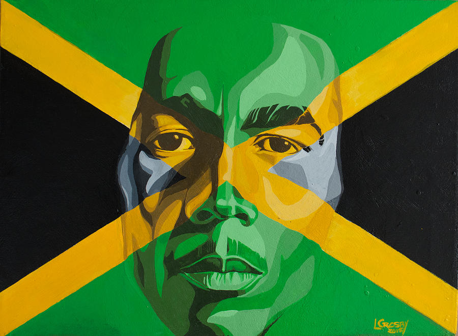Bob Marley Painting - I am Jamaica by Lamark Crosby
