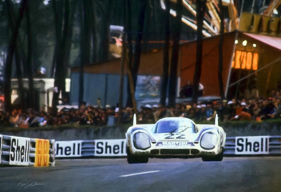 Vintage Digital Art - I Am Legend Porsche 917 by Peter Chilelli