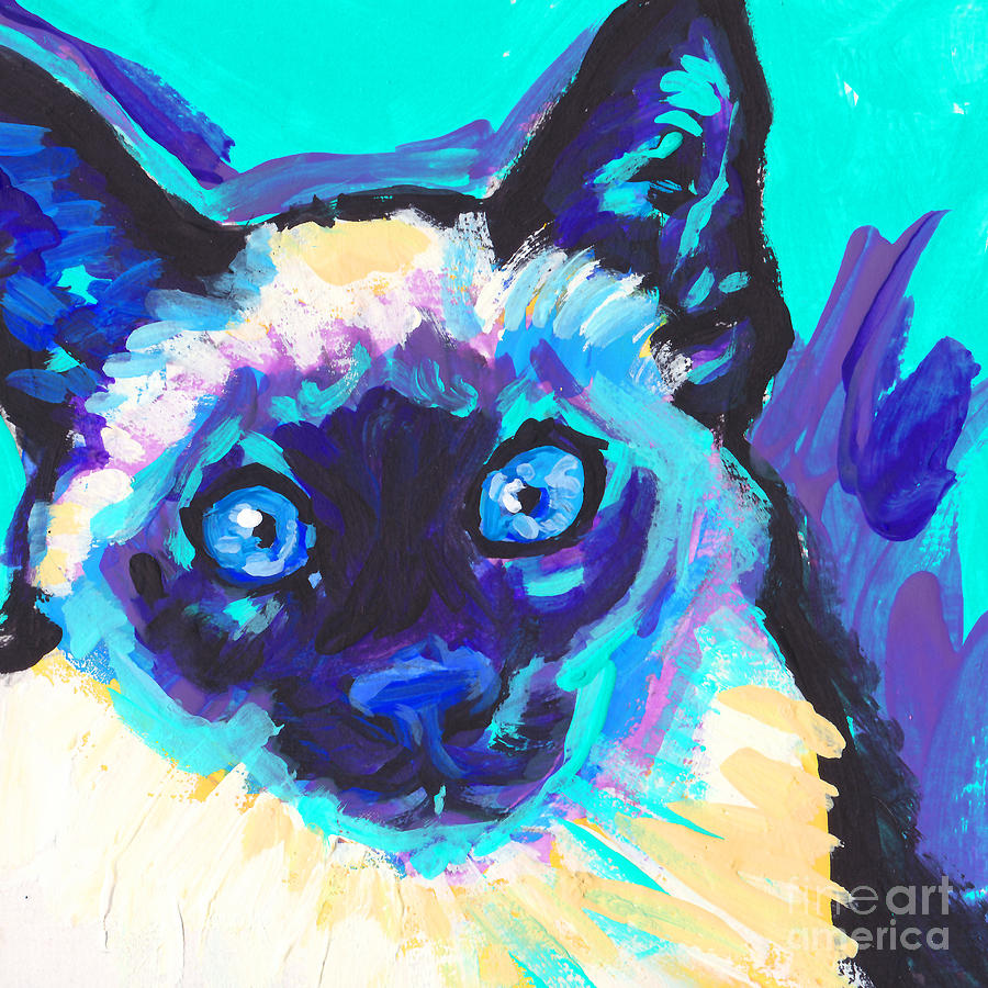 Cat Painting - I Am Siamese by Lea S