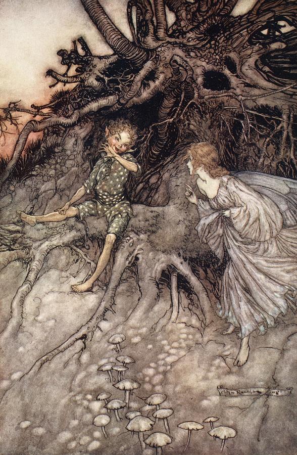 I Am That Merry Wanderer Of The Night Drawing by Arthur Rackham