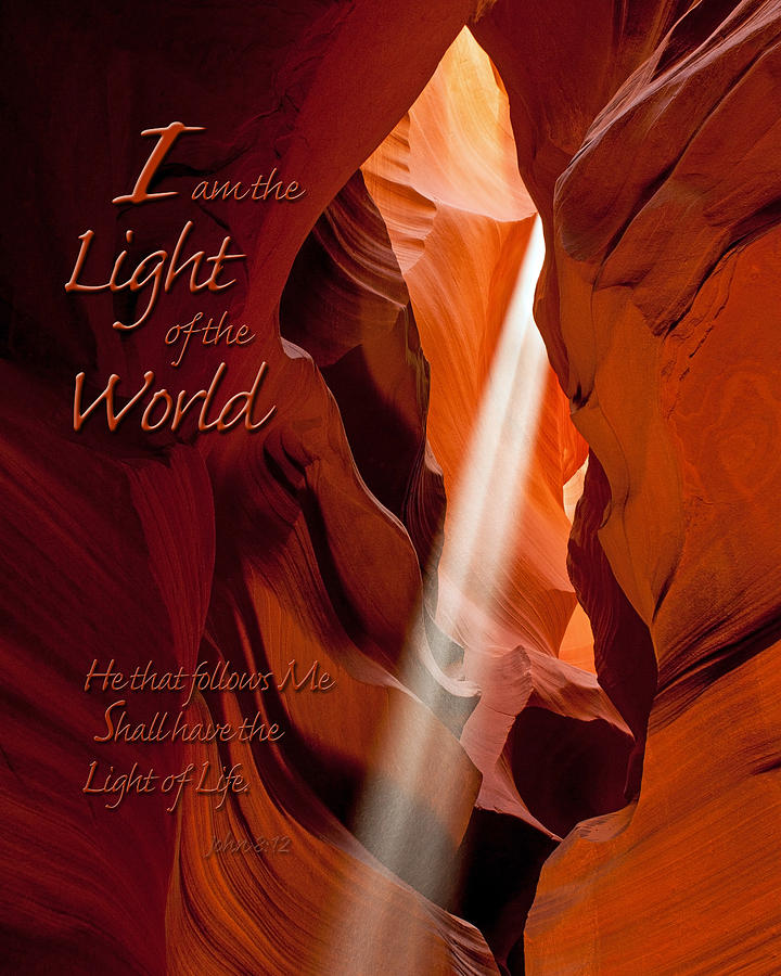 Antelope Canyon Photograph - I am the Light of the World by James Capo