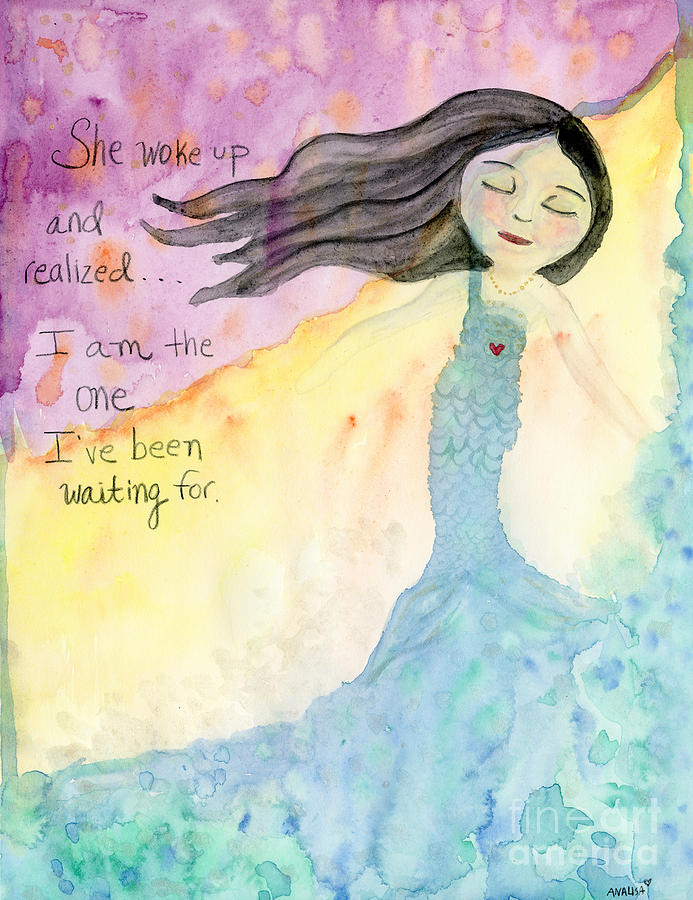 Mermaid Painting - I am the one  by AnaLisa Rutstein