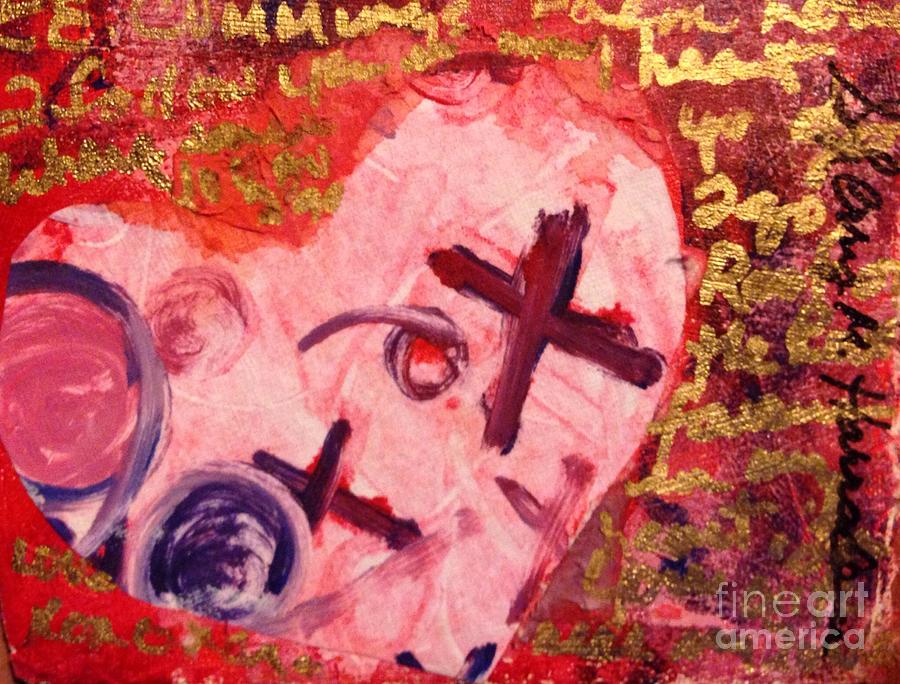 I carry you in my heart Painting by Sherry Harradence