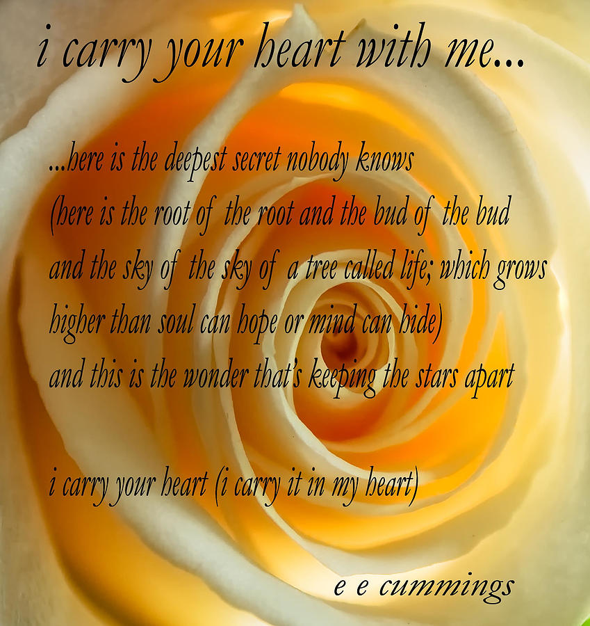 I Carry Your Heart With Me... Photograph by Steve Harrington