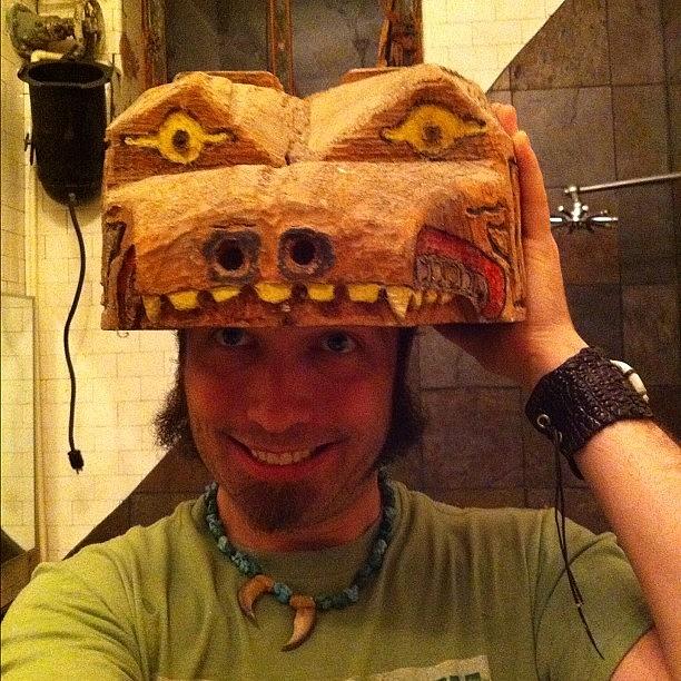I Carved This Indian Bear Mask With A Photograph by Ocean Clark