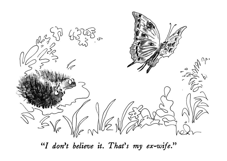 I Dont Believe It.  Thats My Ex-wife Drawing by Arnie Levin