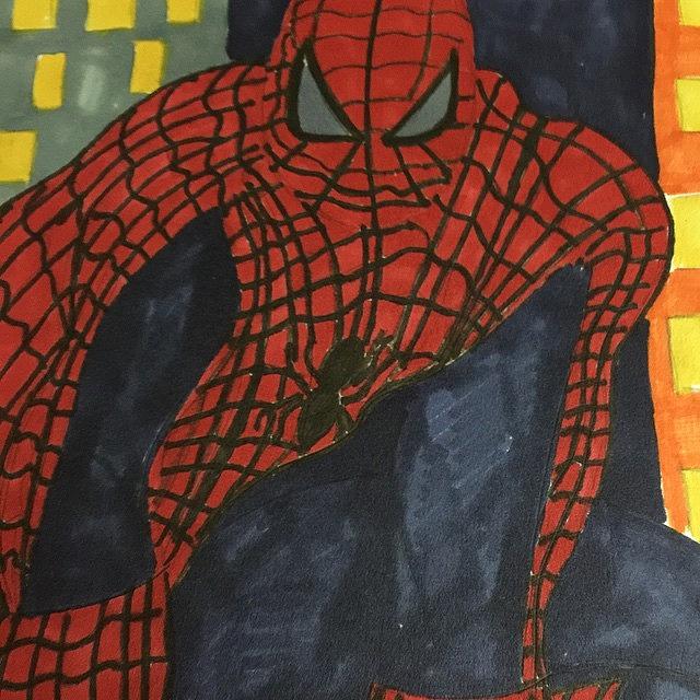I Drew A Spider-man From A Book. I Did Photograph by Charita Padilla