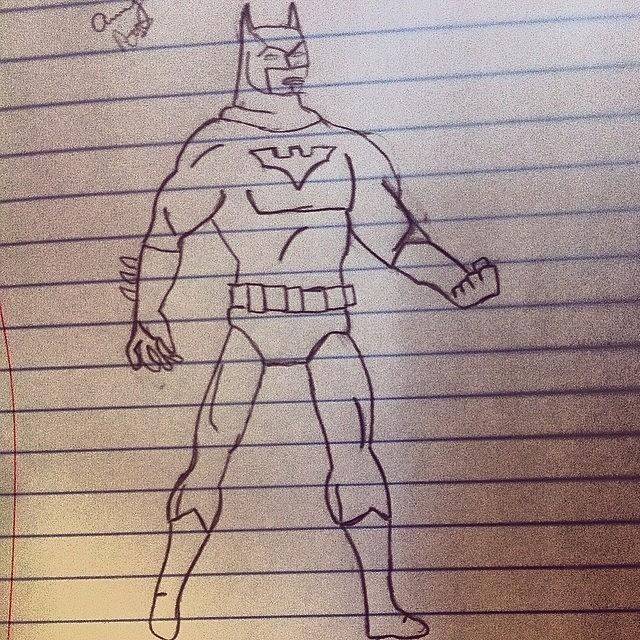Batman Movie Photograph - I Drew Batman! #drawing #batman by Amy Pitts