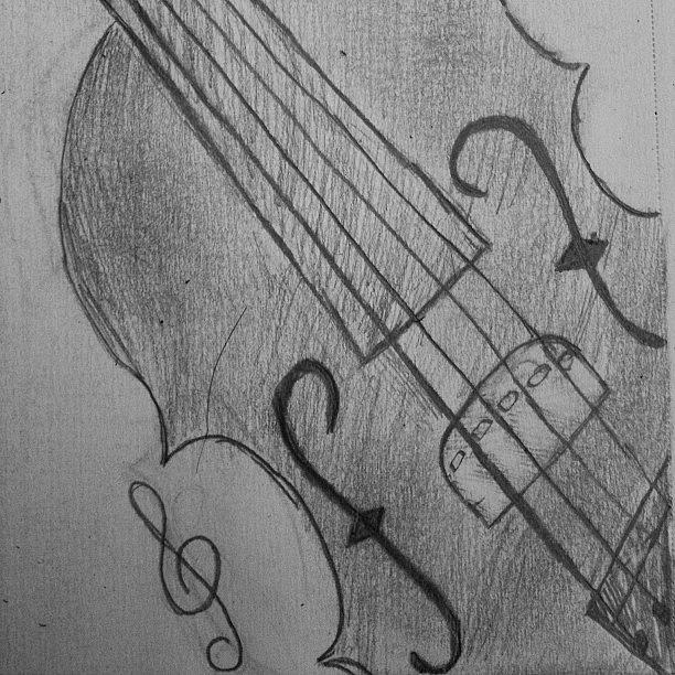 Music Photograph - I Drew Some Of A Violin by Dania Swails
