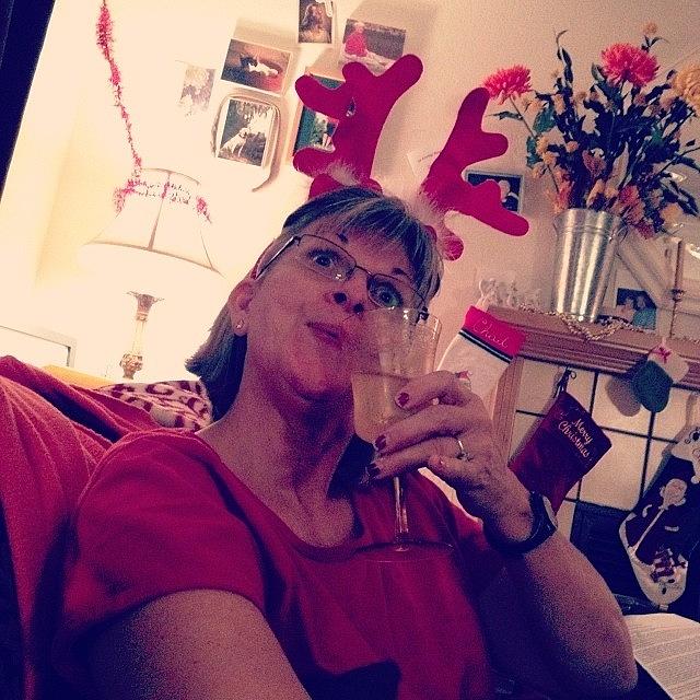 Reindeer Photograph - I Found Rudolph Drinking Wine😝🍷 by Jonna Ross