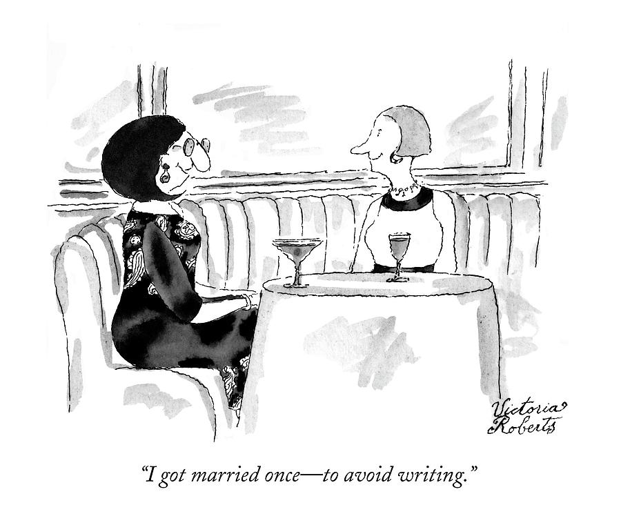 I Got Married Once - To Avoid Writing Drawing by Victoria Roberts