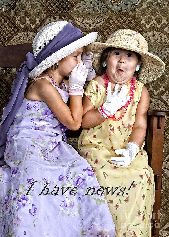 Hat Photograph - I Have News Announcement Card by Lee Craig