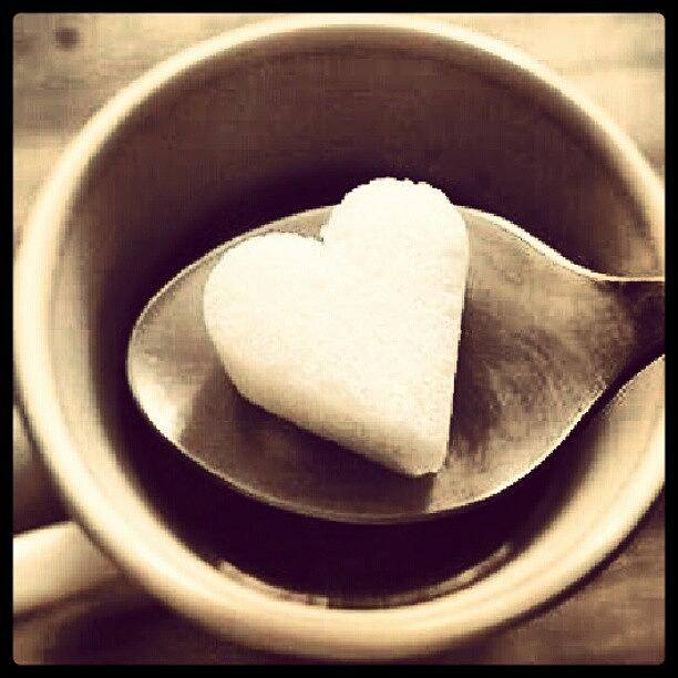 Coffee Photograph - I heart coffee by Lottie H