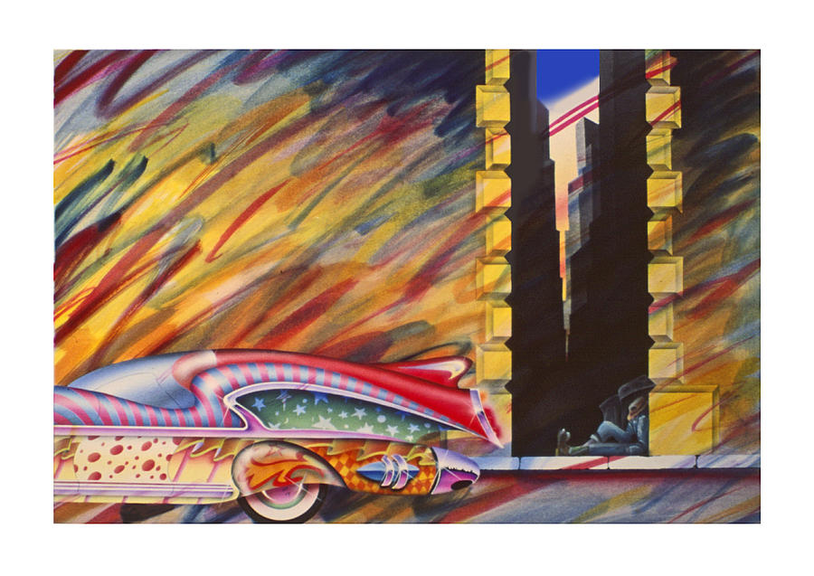 Car Painting - I Heart NY by Charles Stuart