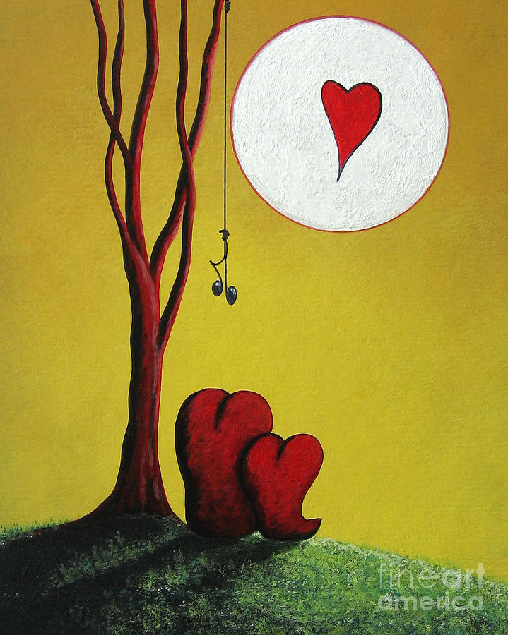 I Heart You by Shawna Erback Painting by Moonlight Art Parlour