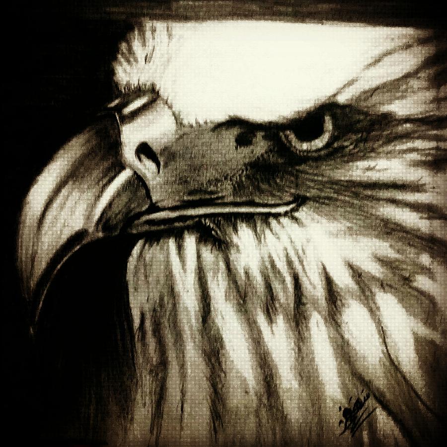 Eagle Painting - I knw where I want to go. by Sahar Abid