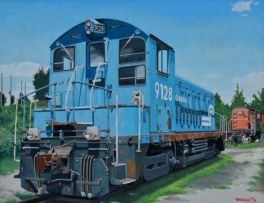 Train Painting - I Like Trains by John Houseman