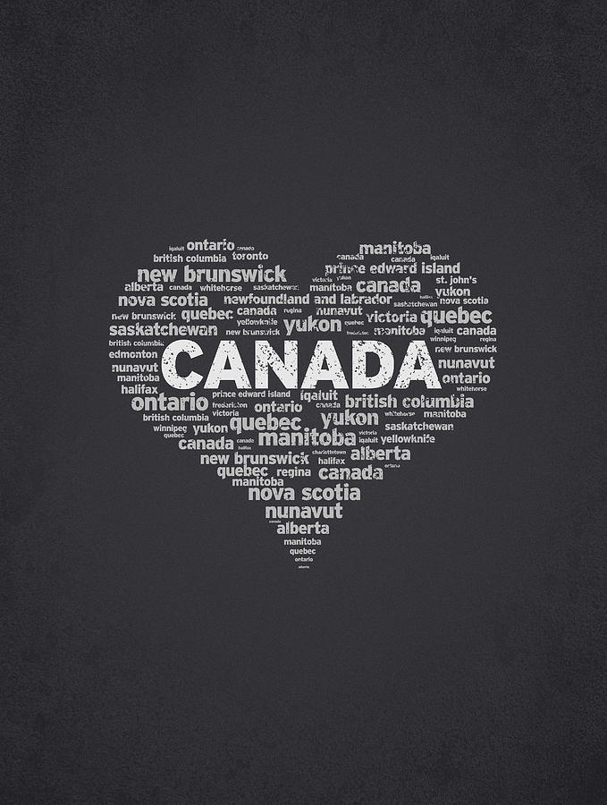 Canada Digital Art - I Love Canada by Aged Pixel