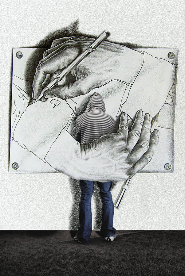 I love Escher Mixed Media by Andrei SKY
