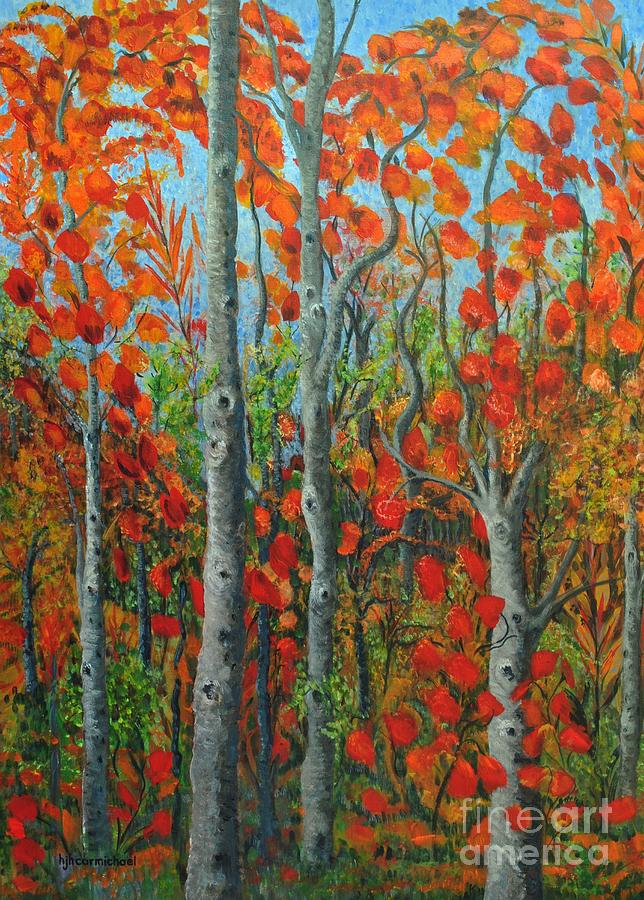 I Love Fall Painting by Holly Carmichael