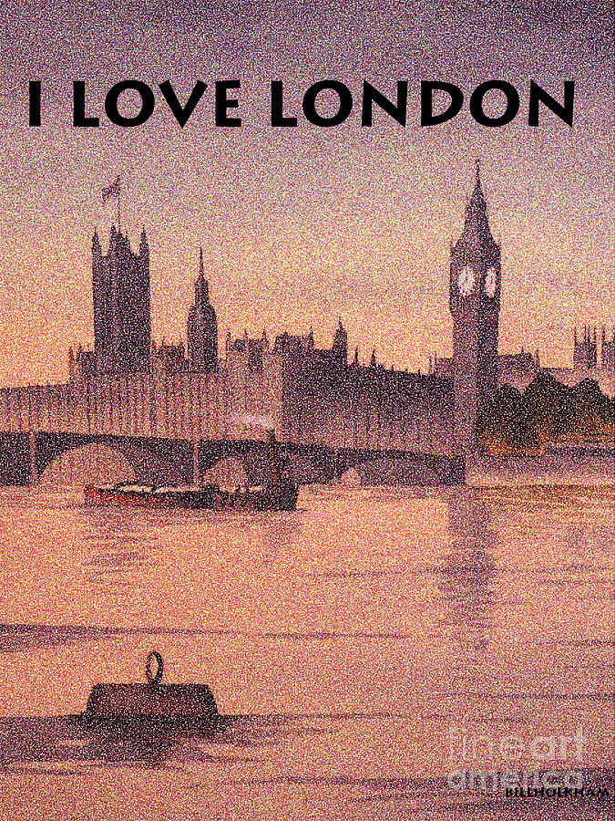I Love London Painting by Bill Holkham