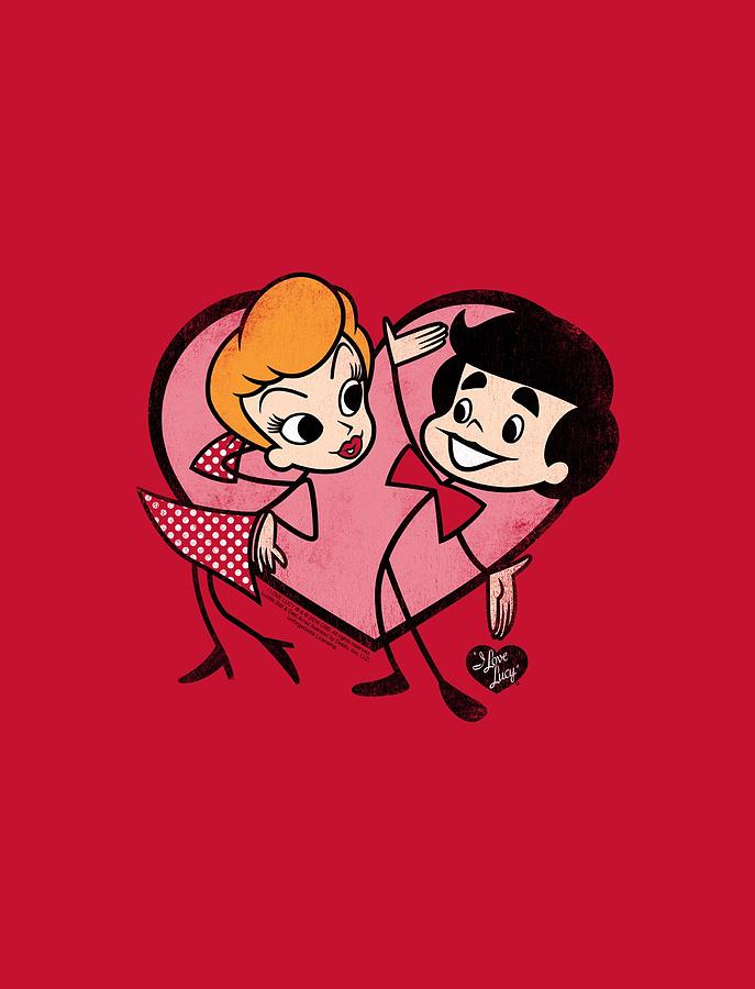 I Love Lucy - Cartoon Love Digital Art by Brand A - Pixels