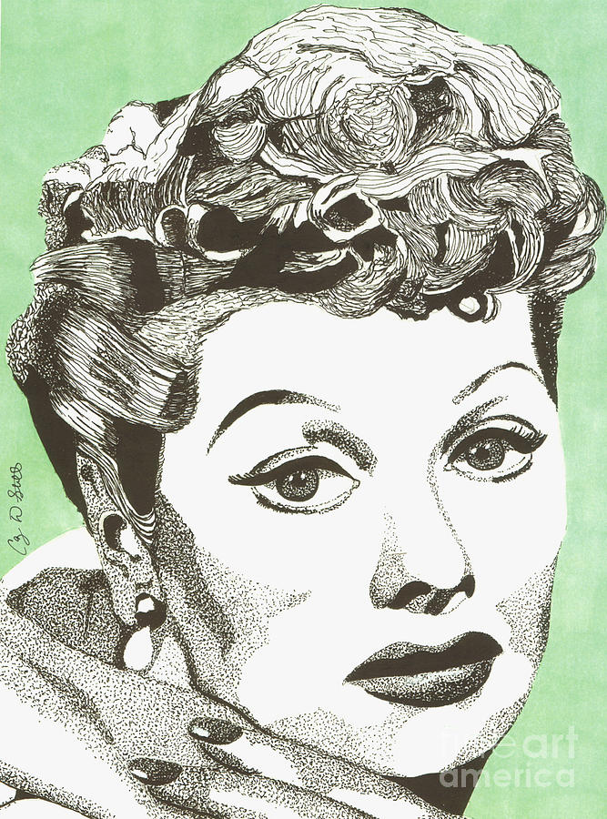 Lucille Ball Drawing - I Love Lucy by Cory Still