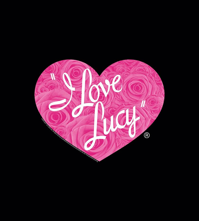 Rose Digital Art - I Love Lucy - Floral Logo by Brand A