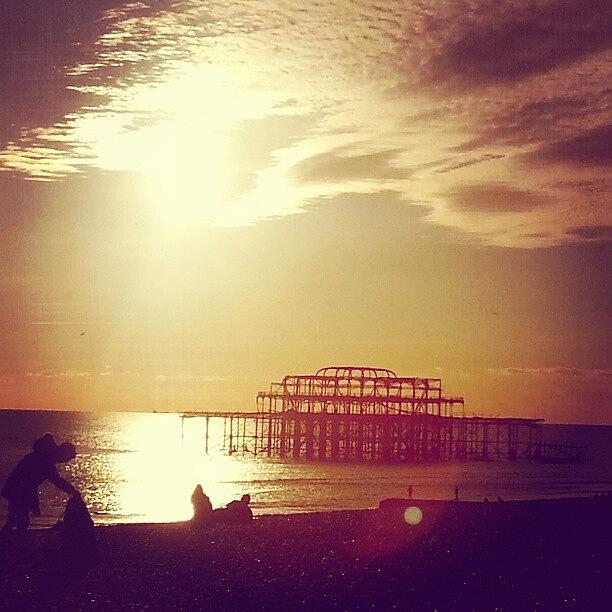 Sunset Photograph - I Love My New Home #brighton #sunset by Donna Louise