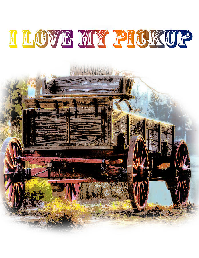 Wagon - Rustic - I Love My Pickup Photograph by Barry Jones