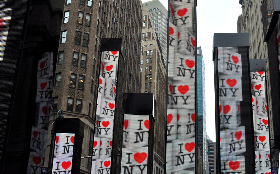 I Love NY in Times Square Photograph by Diane Lent
