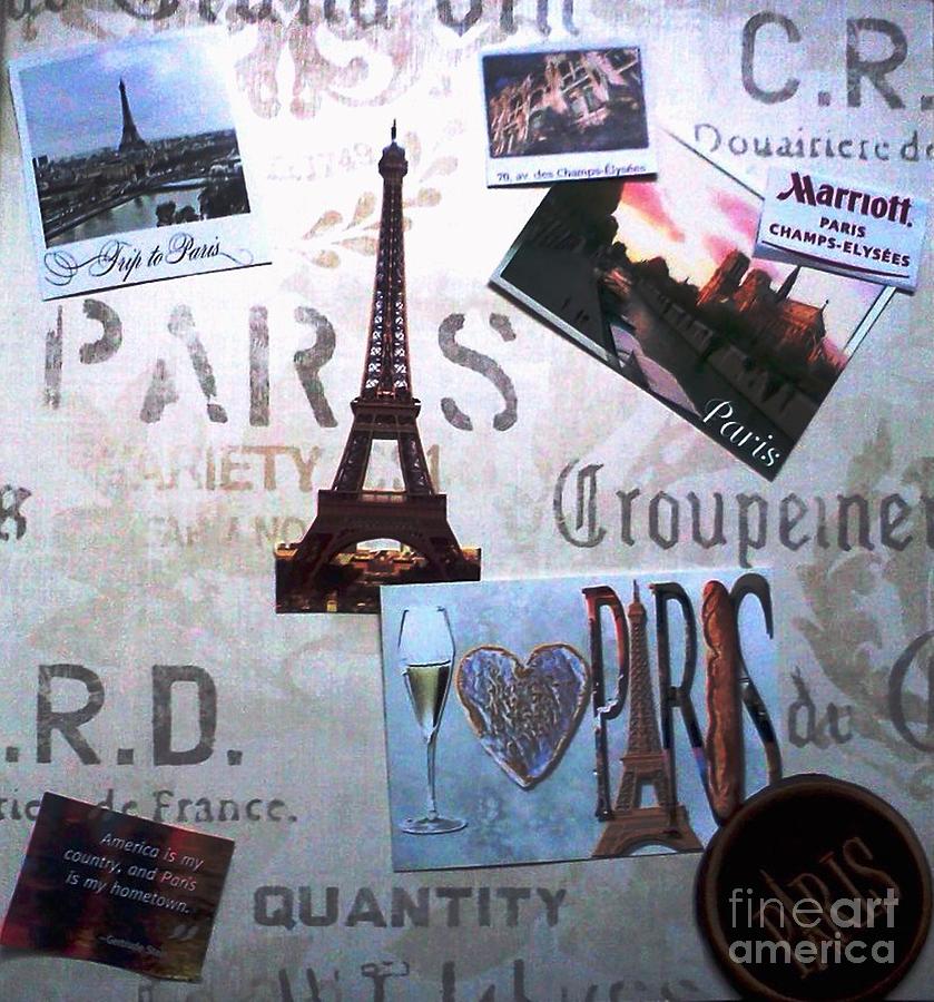 I Love Paris Mixed Media by Rita Brown