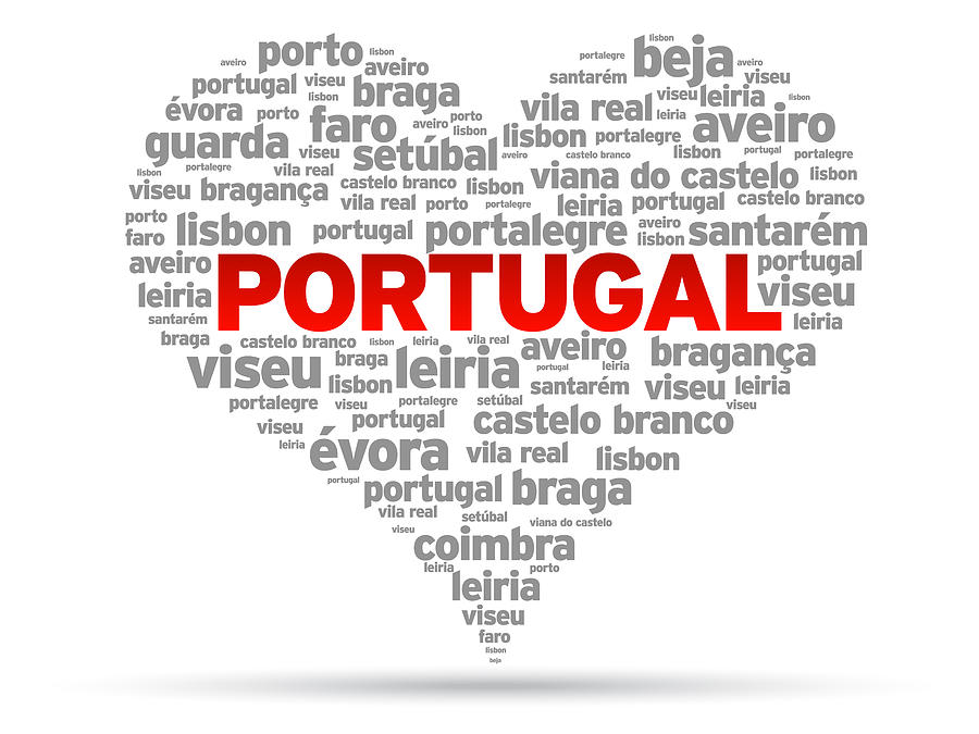Portugal Drawing - I Love Portugal by Aged Pixel
