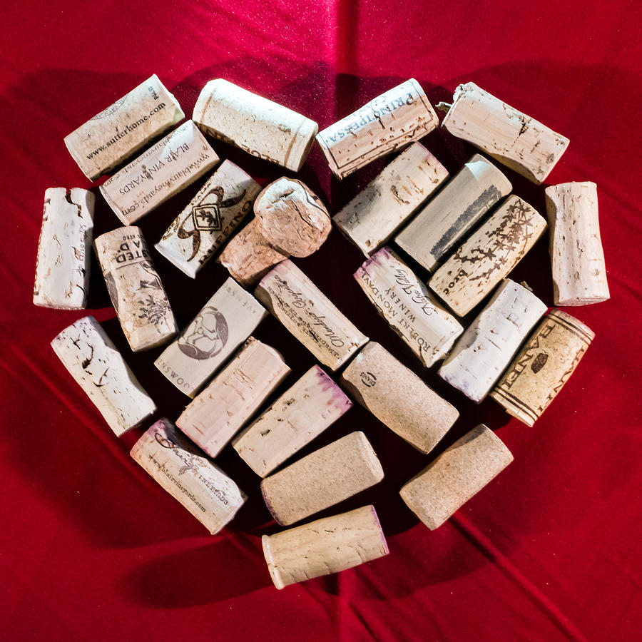 Wine Photograph - I Love Red Wine - Square by Photographic Arts And Design Studio
