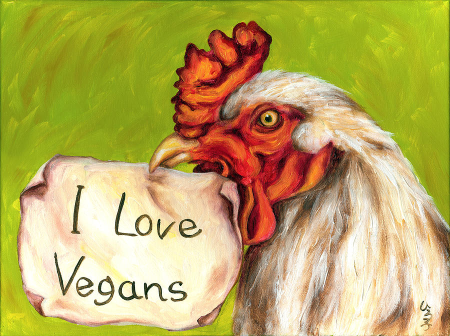 I Love Vegans Painting by Hiroko Sakai