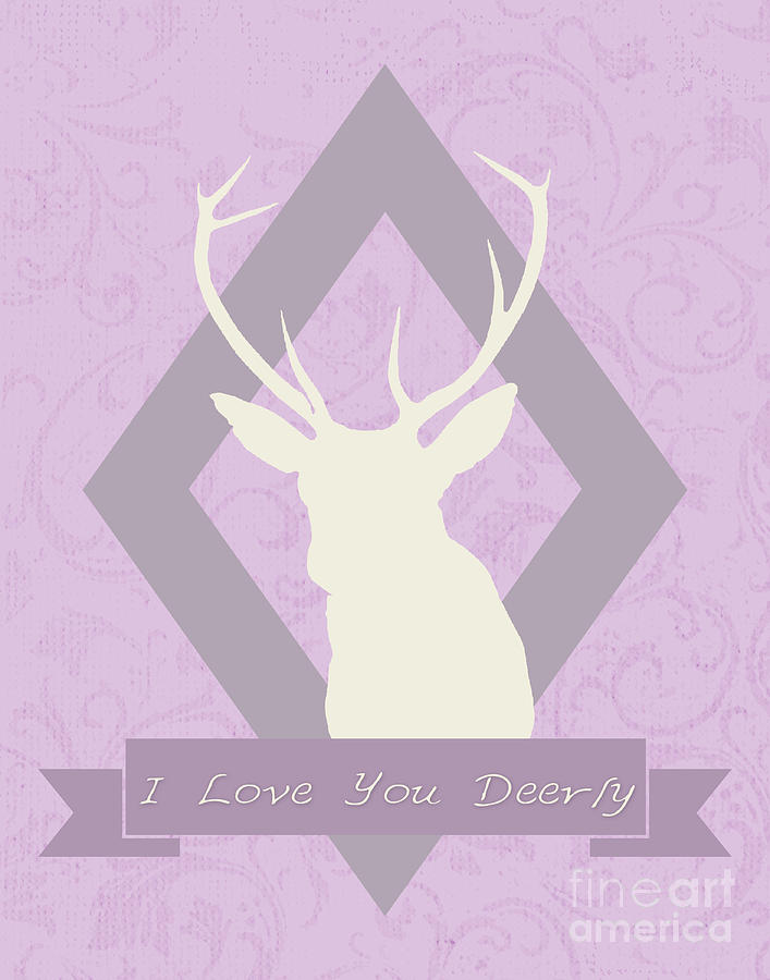 Deer Photograph - I Love You Deerly by Pati Photography
