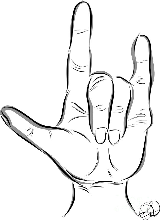 Asl I Love You Coloring Pages