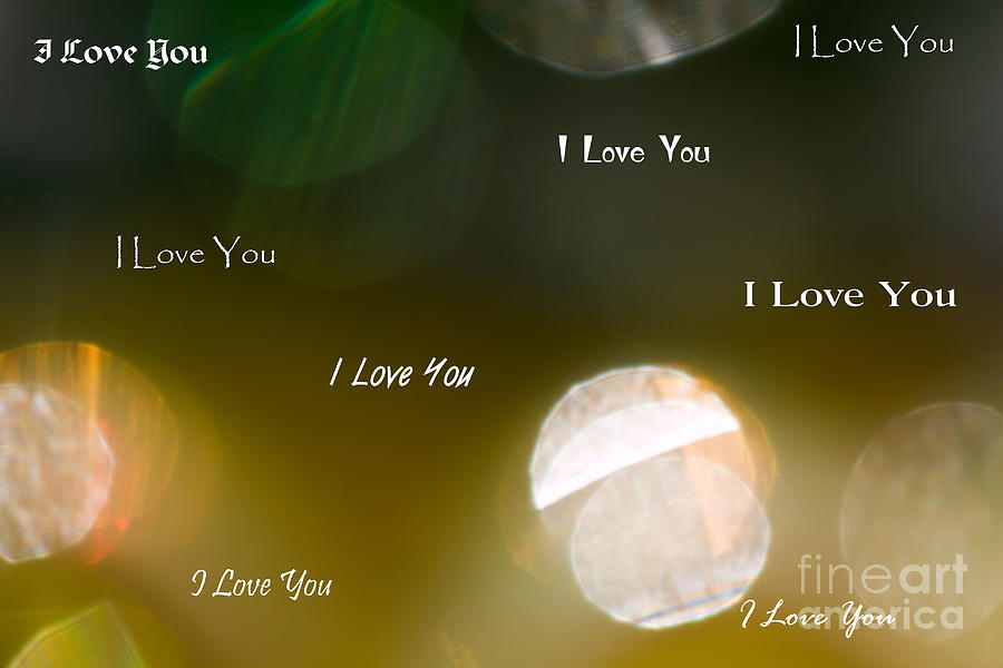 I Love You in Light Photograph by Marie Jamieson