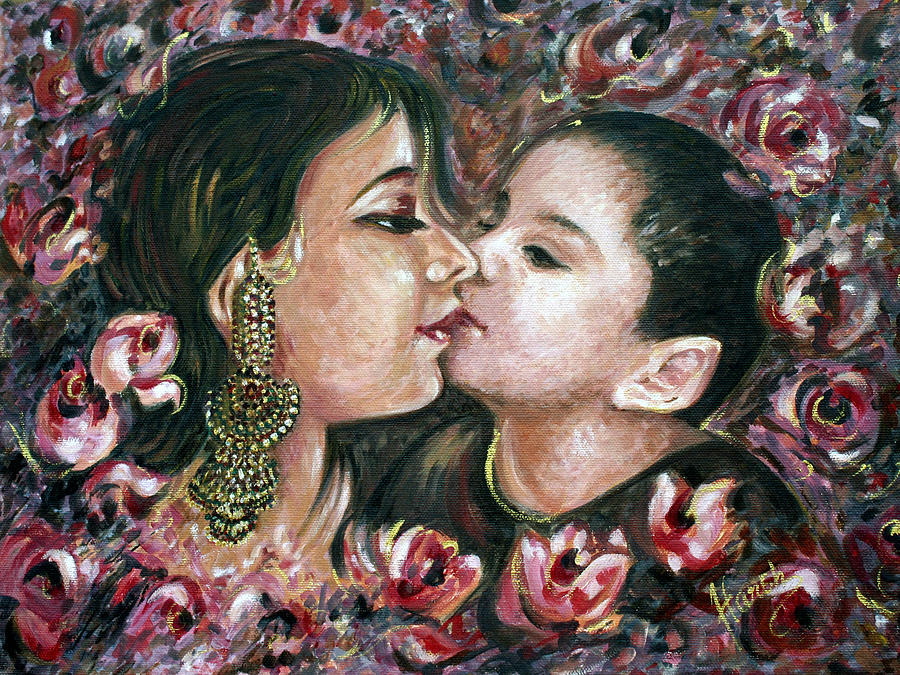 I love you MOM Painting by Harsh Malik
