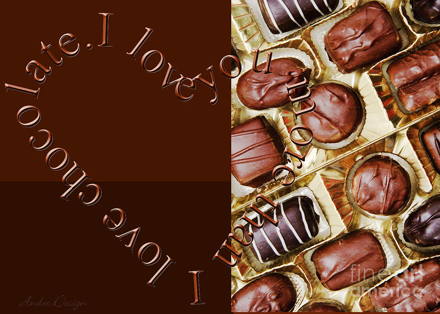 Abstract Photograph - I Love You More Than I Love Chocolate 3 by Andee Design