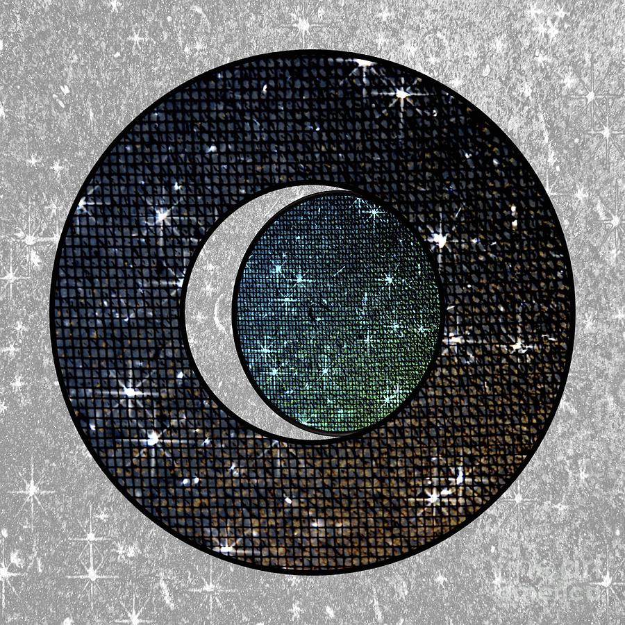 Pattern Digital Art - I love you to the moon and back by Darla Wood