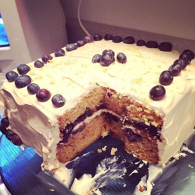 I Made This Lemon Blueberry Cake And Photograph by Amanda Cravens