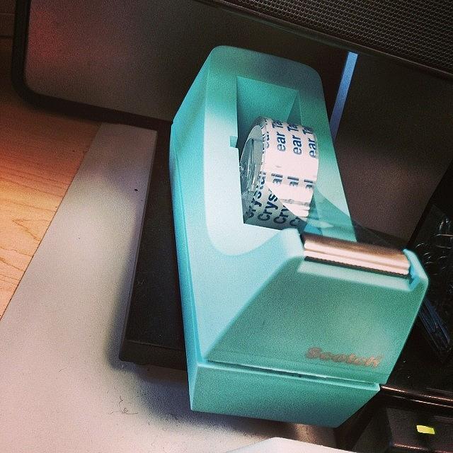I Need This Teal Tape Dispenser For My Photograph by Catherine Hibbitt